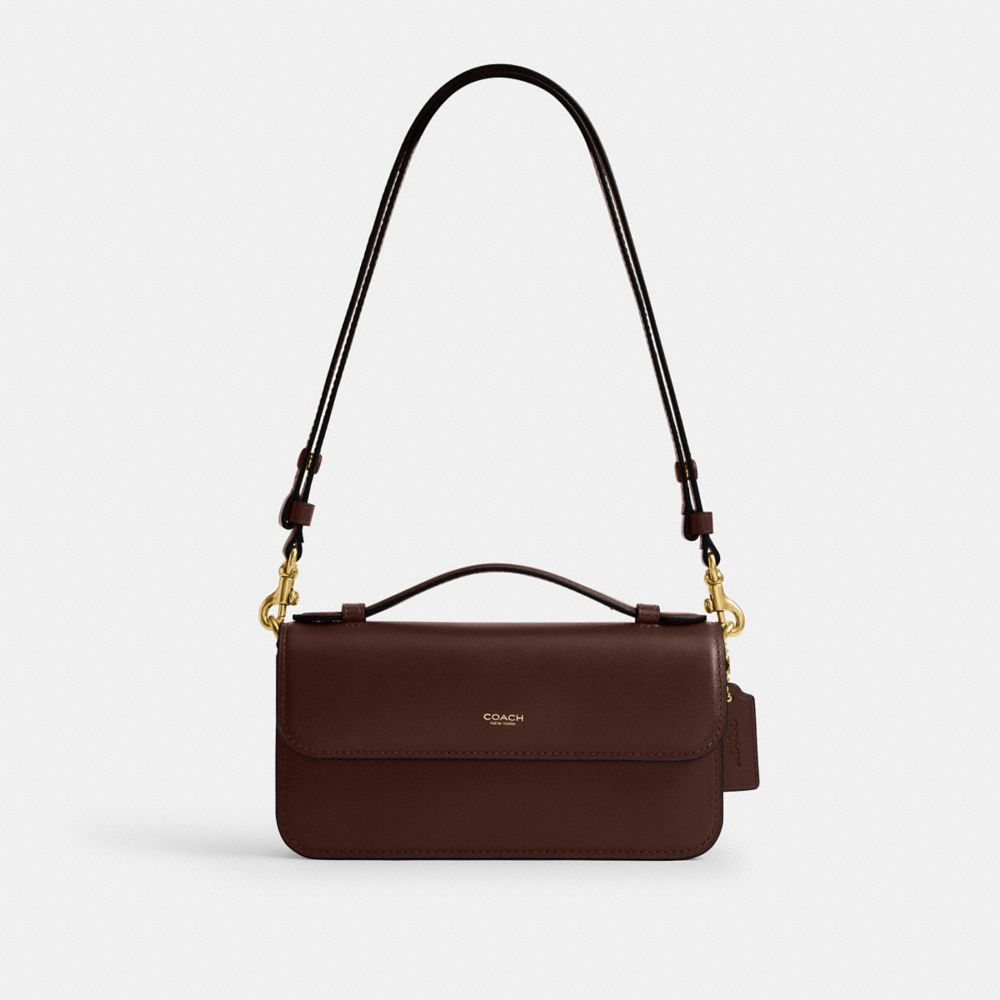 Coach New York Elora Top Handle Crossbody Bag Brass Maple