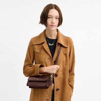 Coach Elora Top Handle Crossbody Bag Brass Maple