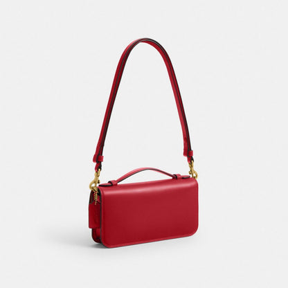 Coach New York Elora Top Handle Crossbody Bag Brass/Poppy