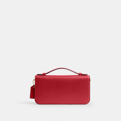 Coach New York Elora Top Handle Crossbody Bag Brass/Poppy