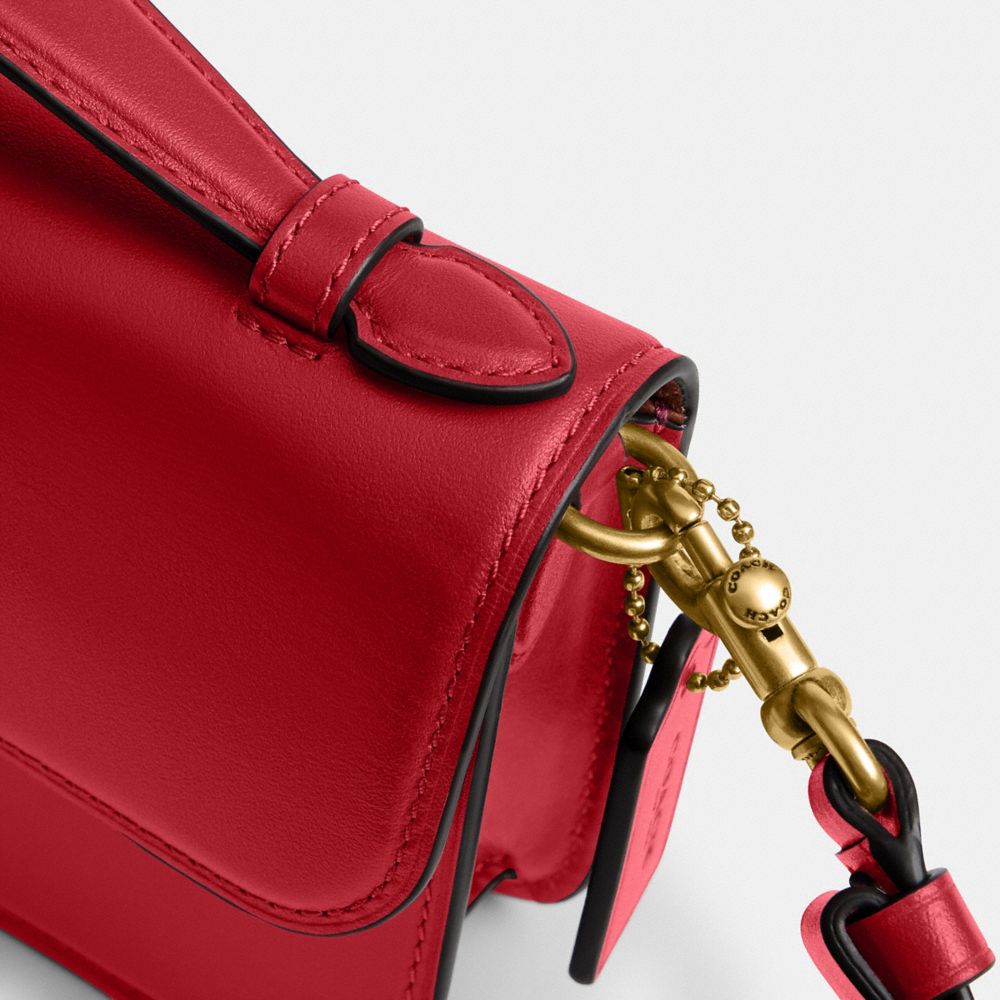 Coach New York Elora Top Handle Crossbody Bag Brass/Poppy