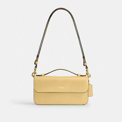 Coach Elora Top Handle Crossbody Bag Brass Vanilla