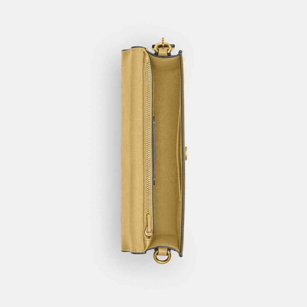 Coach New York Elora Top Handle Crossbody Bag Brass Vanilla