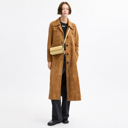 Coach Elora Top Handle Crossbody Bag Brass Vanilla