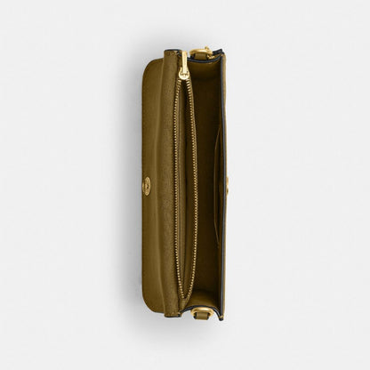 Coach Elora Top Handle Crossbody Bag Brass Muted Olive