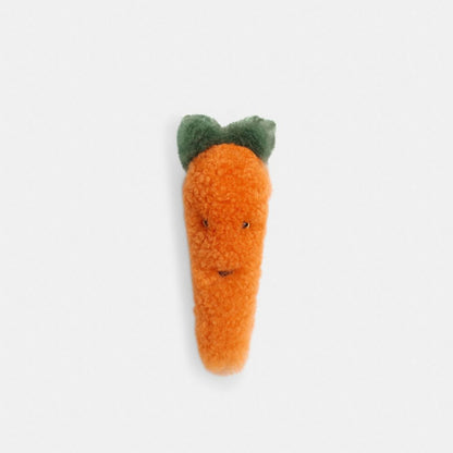 Coach Carroty Shoe Charm In Shearling Carrot