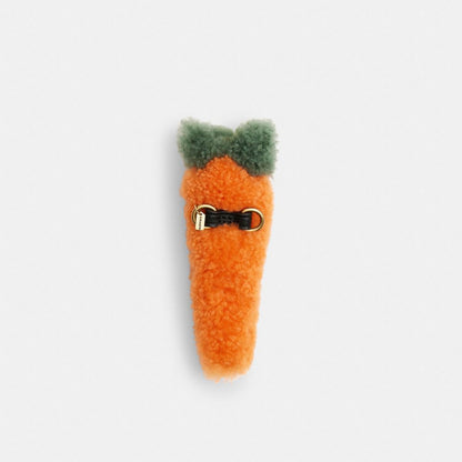 Coach Carroty Shoe Charm In Shearling Carrot