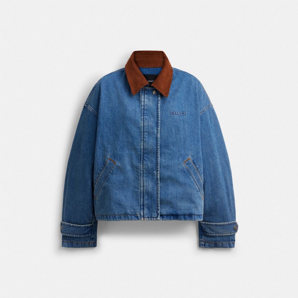 Coach Denim Barn Jacket Western Wash