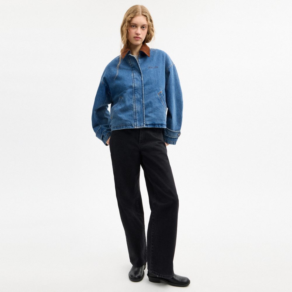 Coach Denim Barn Jacket Western Wash