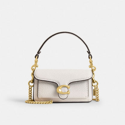 Coach Tabby Bag Charm Brass Chalk