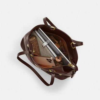 Coach Easton Tote Bag Gold Maple