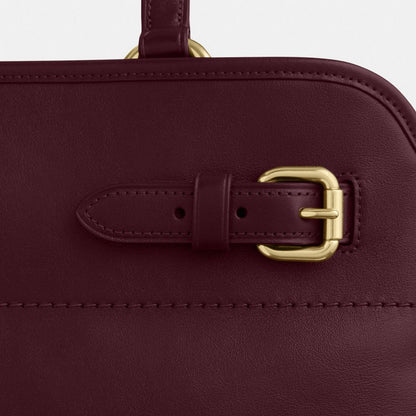 Coach Easton Tote Bag Gold Dark Wine