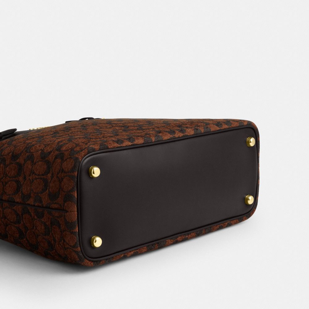 Coach Easton Tote Bag In Signature Chenille Gold