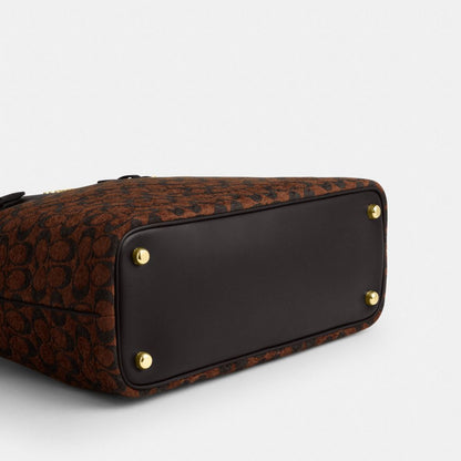 Coach Easton Tote Bag In Signature Chenille Gold