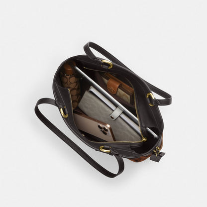 Coach Easton Tote Bag In Signature Chenille Gold