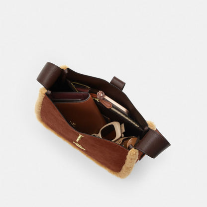 Coach Hadley Convertible Crossbody Bag Gold Vintage Brown Multi