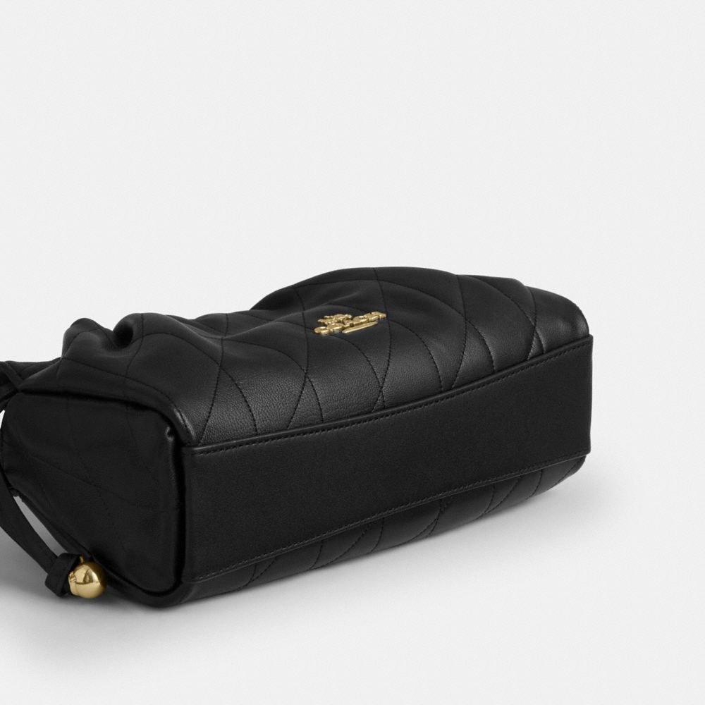 Coach Faye Shoulder Bag With Quilting Gold Black