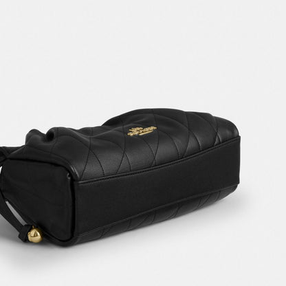 Coach Faye Shoulder Bag With Quilting Gold Black