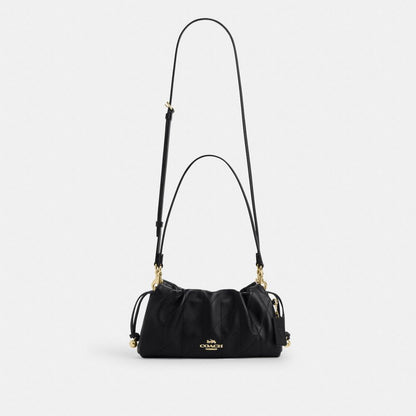 Coach Faye Shoulder Bag With Quilting Gold Black