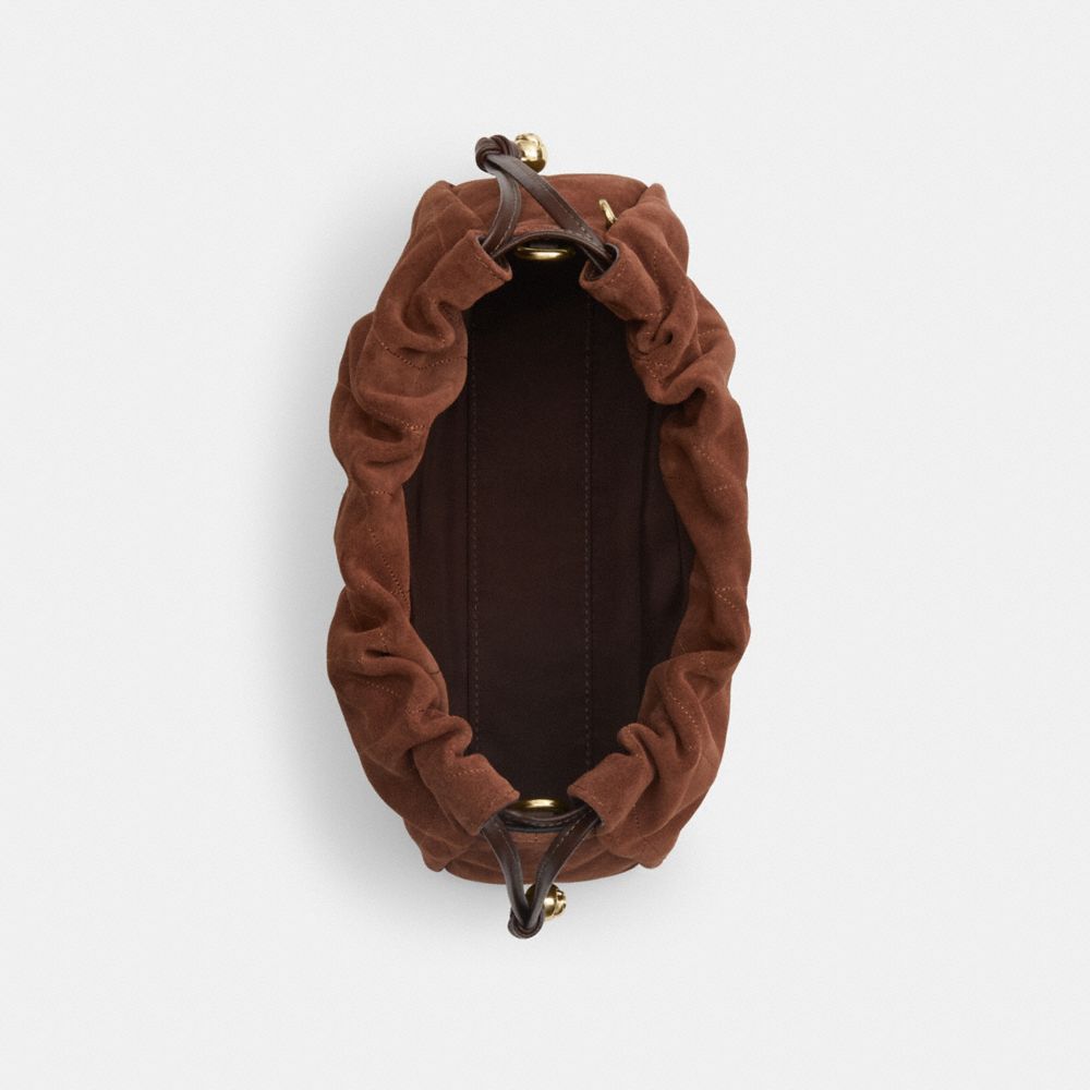 Coach Faye Shoulder Bag With Quilting Gold Vintage Brown Maple