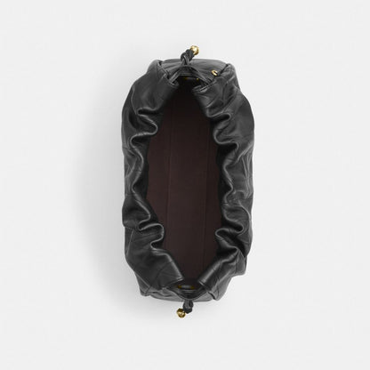 Coach Faye Large Shoulder Bag With Quilting Gold Black