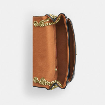 Coach Elodie Crossbody Bag With Quilting Gold Black
