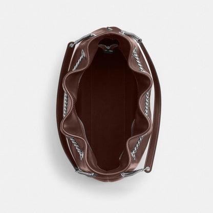 Coach Evelyn Shoulder Bag Silver Maple