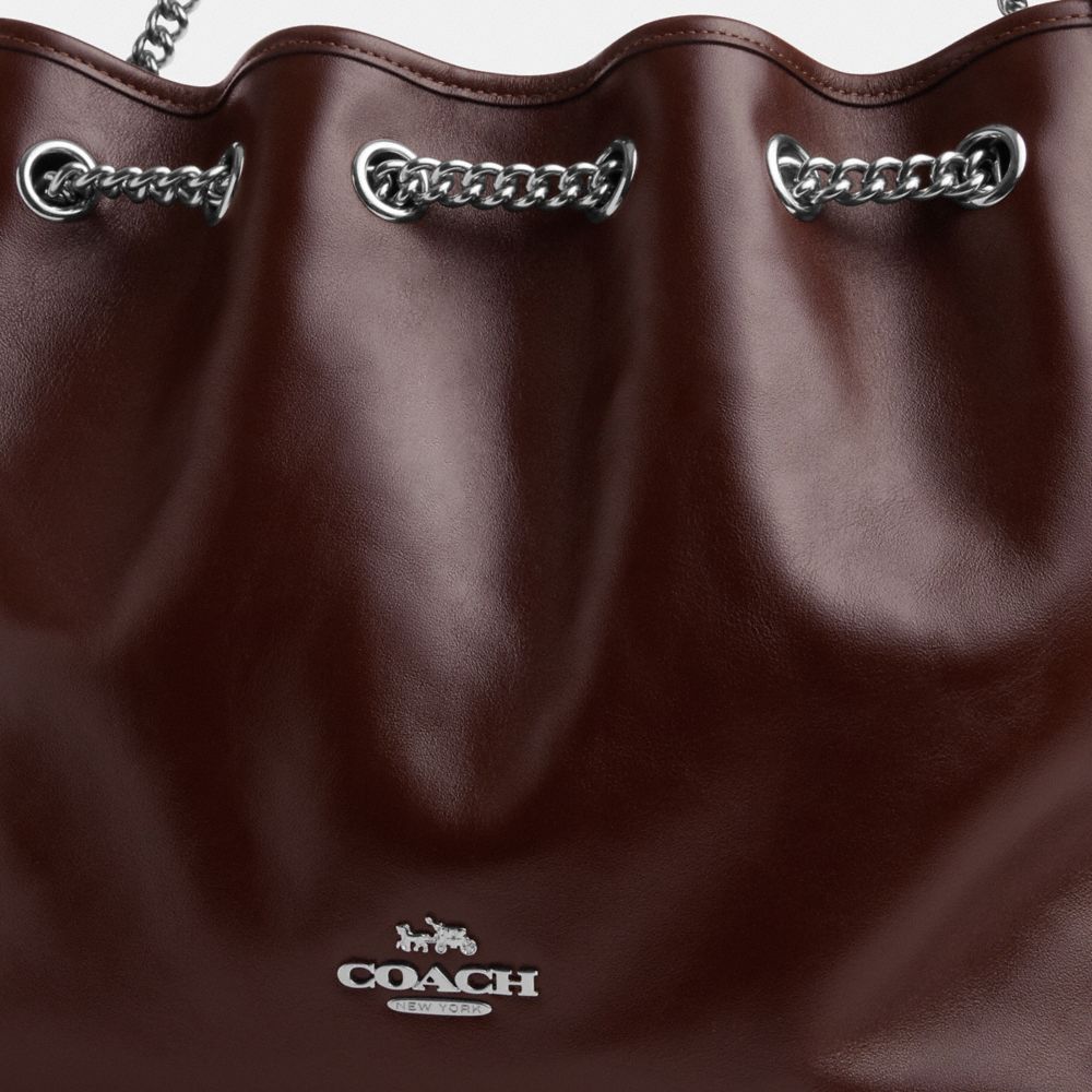 Coach Evelyn Shoulder Bag Silver