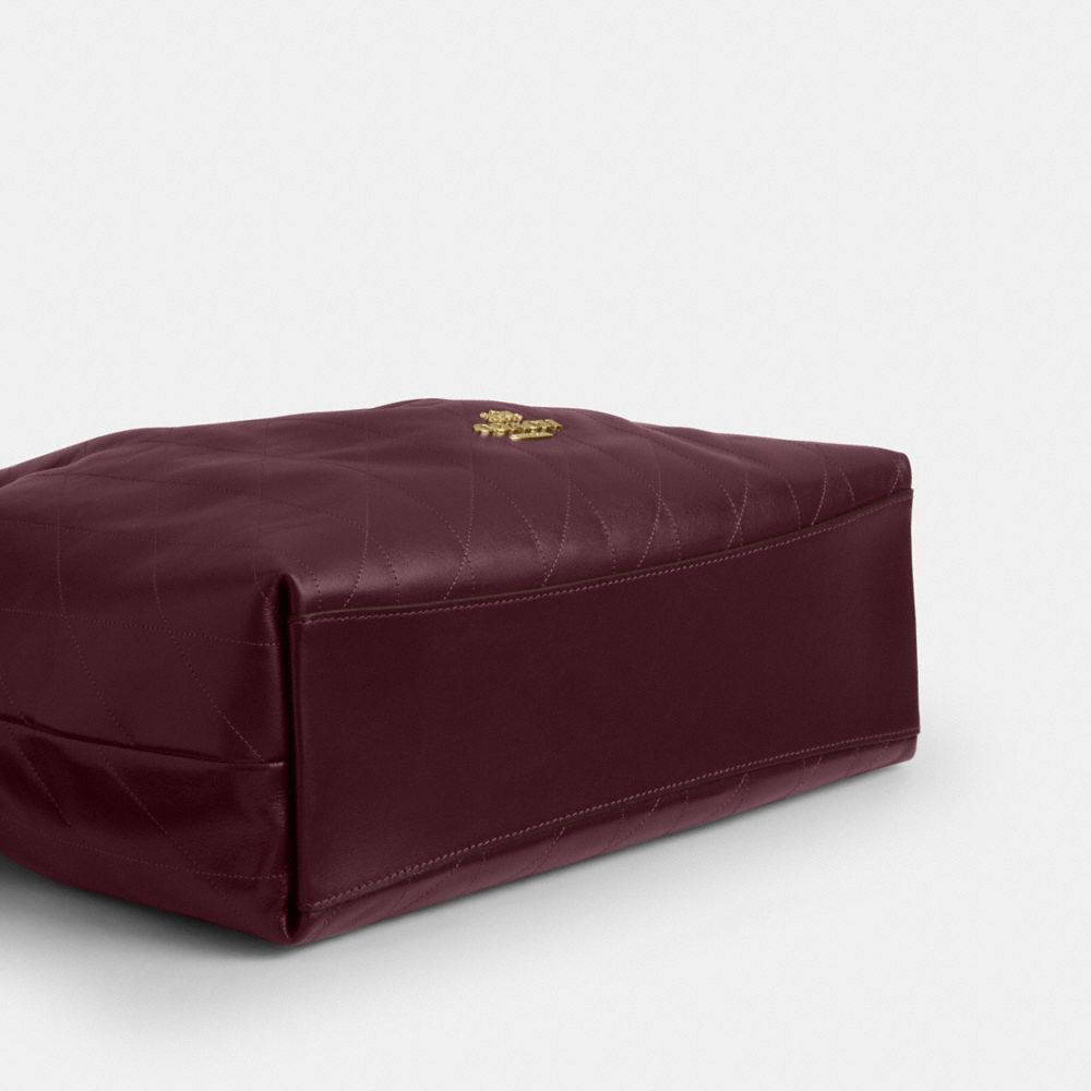 Coach Evelyn Large Shoulder Bag With Quilting Gold