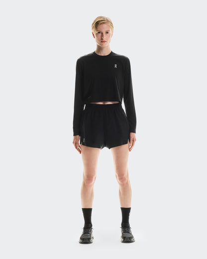 On Train Long-T Crop Graphic Black (Women's)