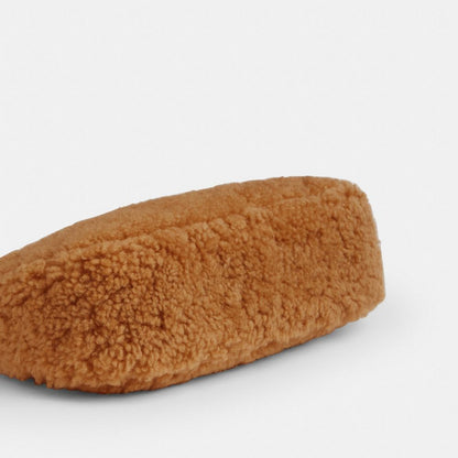 Coach Teri Mini Crossbody Bag In Shearling Gold Dark Natural Honey Brown