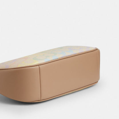 Coach Teri Shoulder Bag In Rainbow Signature Canvas Silver