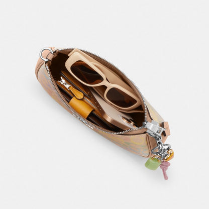 Coach Teri Shoulder Bag In Rainbow Signature Canvas Silver Sand Multi