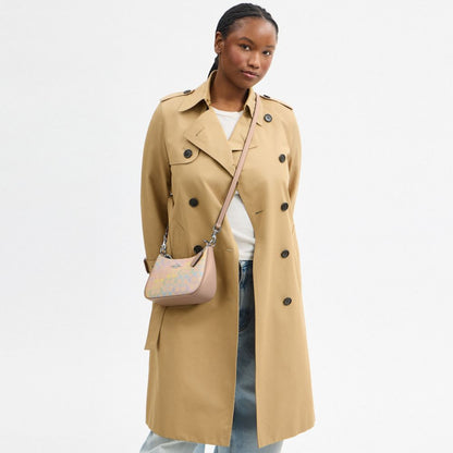 Coach Teri Shoulder Bag In Rainbow Signature Canvas Silver Sand Multi