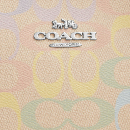 Coach Teri Shoulder Bag In Rainbow Signature Canvas Silver