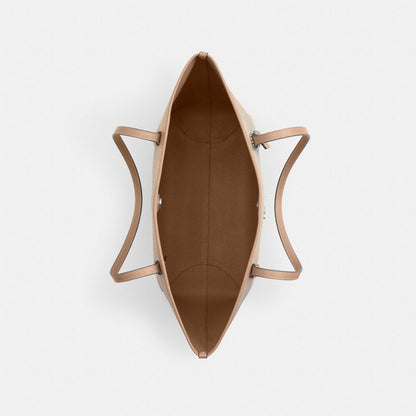 Coach City Tote Bag In Rainbow Signature Canvas Silver