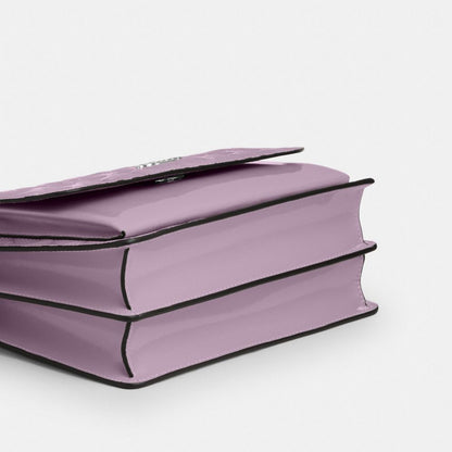 Coach Klare Crossbody Bag In Signature Leather Silver Light Violet