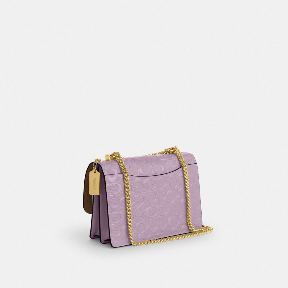 Coach Klare Crossbody Bag In Signature Leather Silver Light Violet