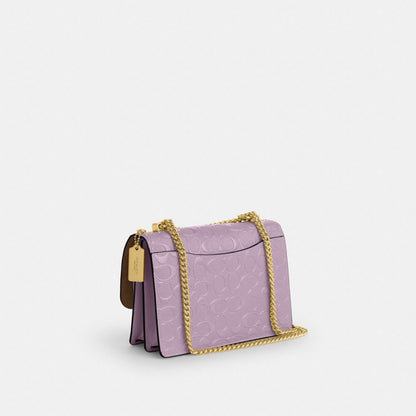 Coach Klare Crossbody Bag In Signature Leather Silver Light Violet