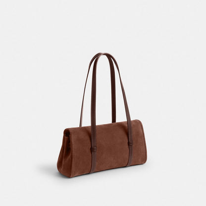 Coach Bridget Flap Shoulder Bag Gold Vintage Brown Maple