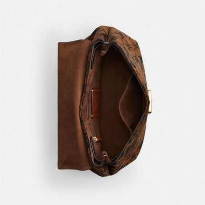 Coach Emory Top Handle Bag In Signature Chenille Gold Truffle
