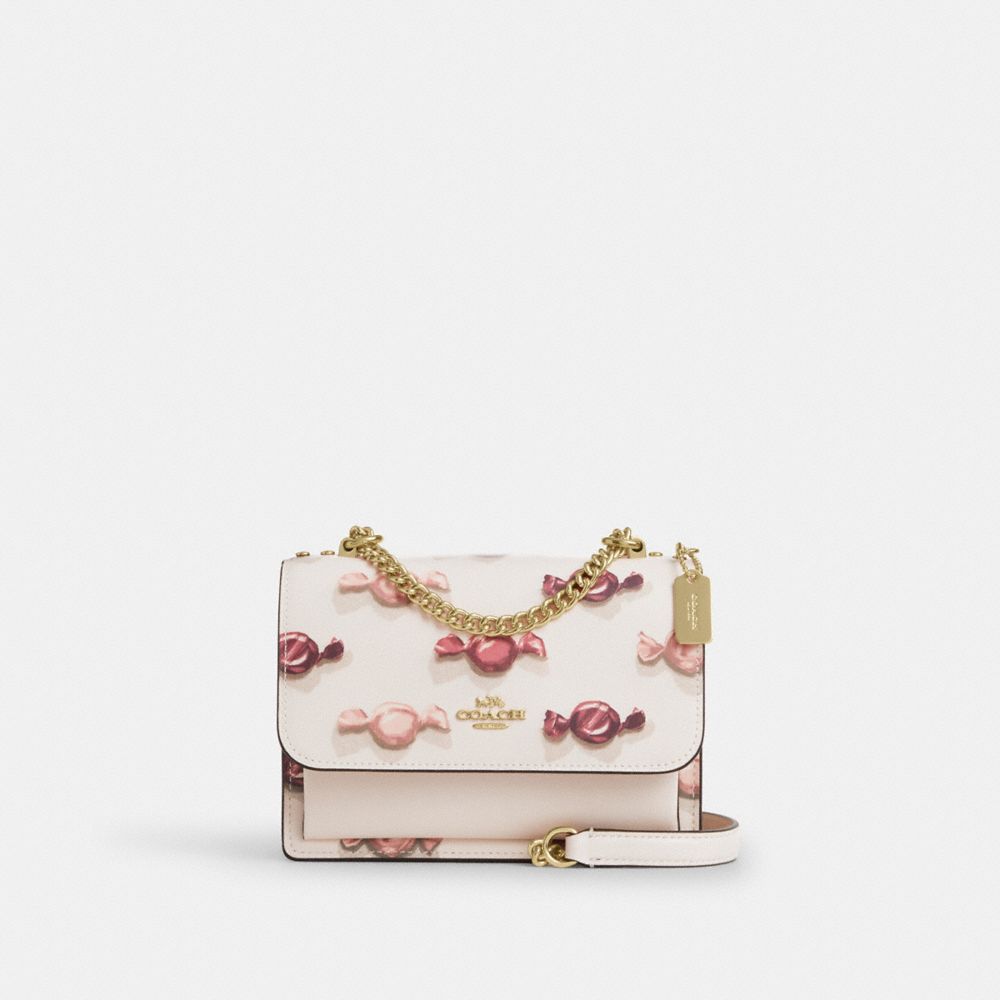 Coach Mini Klare Crossbody Bag With Candy Print Gold Chalk Chalk