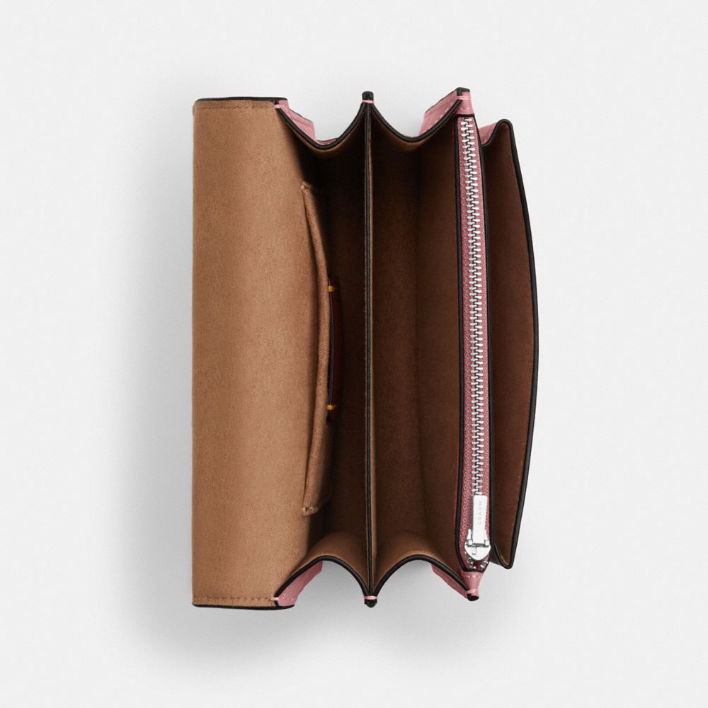 Coach Mini Klare Crossbody Bag With Heart Rivets Silver Peony