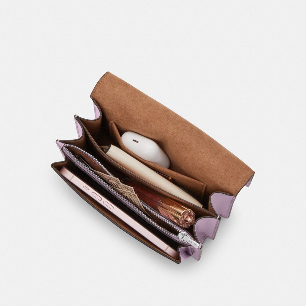 Coach Mini Klare Crossbody Bag In Signature Leather Silver