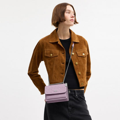 Coach Mini Klare Crossbody Bag In Signature Leather Silver