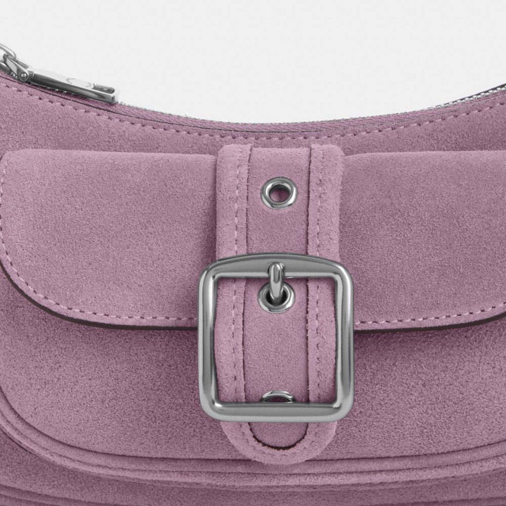 Coach Ashton Mini Shoulder Bag Silver Light Violet
