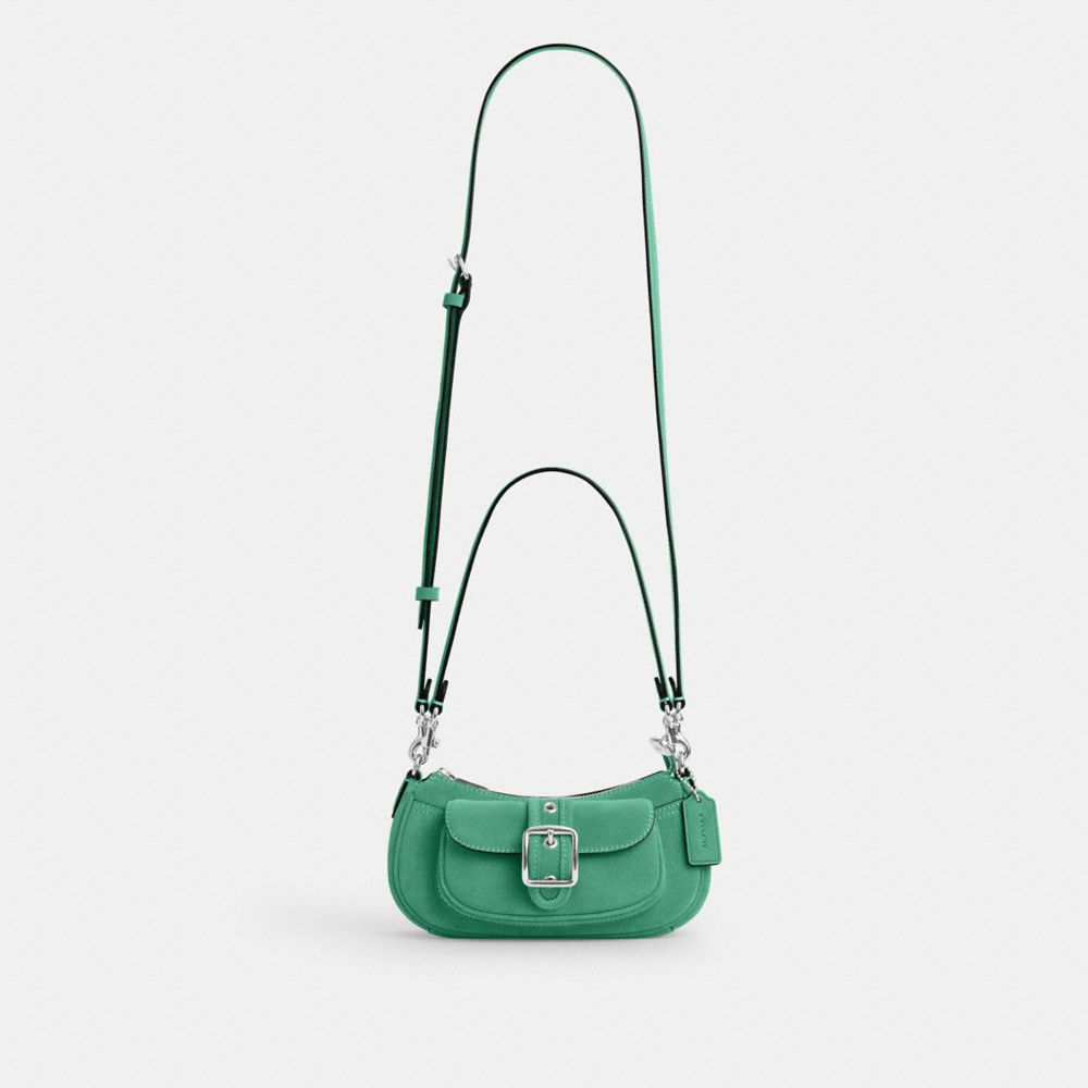 Coach Ashton Mini Shoulder Bag Silver Mint