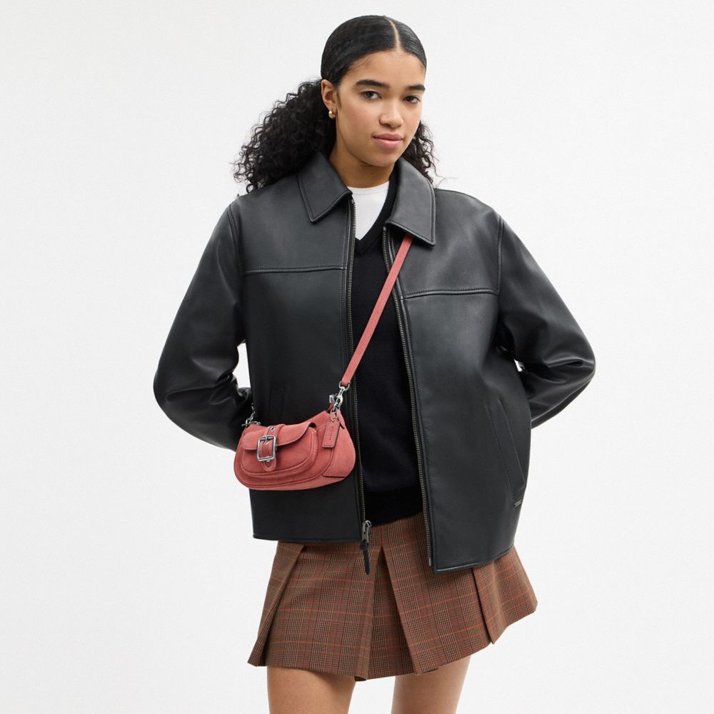 Coach Ashton Mini Shoulder Bag Silver Pink