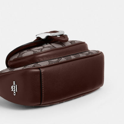 Coach Ashton Mini Shoulder Bag In Signature Jacquard Silver