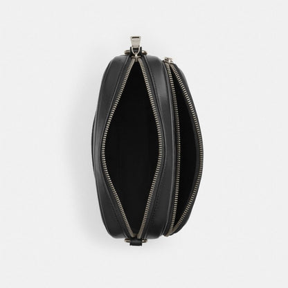 Coach Finlay Crossbody Bag In Signature Canvas Gunmetal Charcoal Black